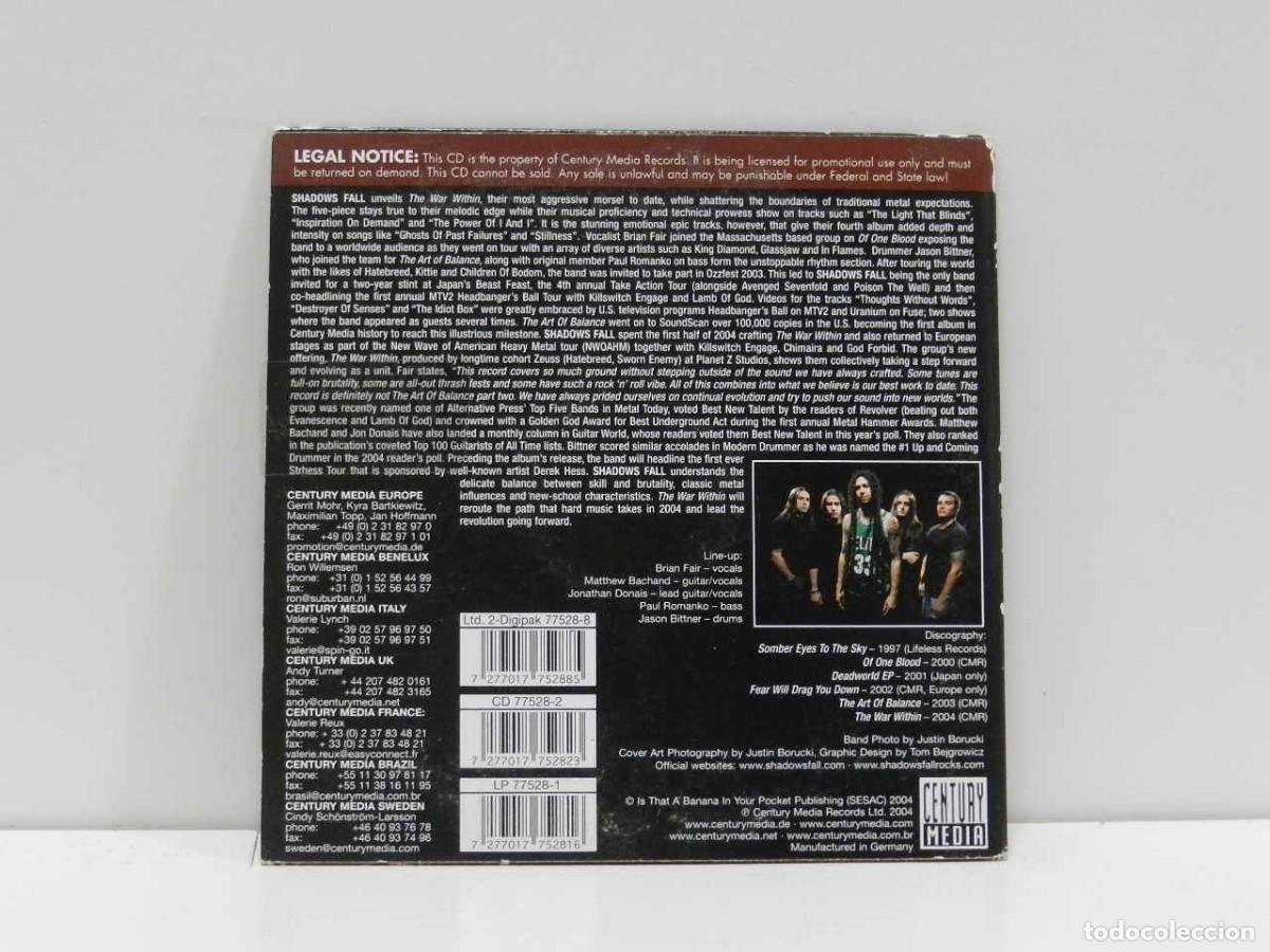 CDs de m&uacute;sica: DISCO CD. Shadows Fall &ndash; The War Within. COMPACT DISC. - Foto 2