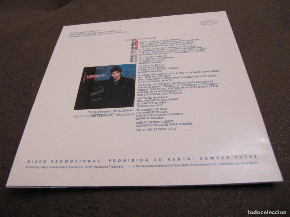 CDs de m&uacute;sica: JUAN BENITO / MARILYN MADRID - CD SINGLE - Foto 2
