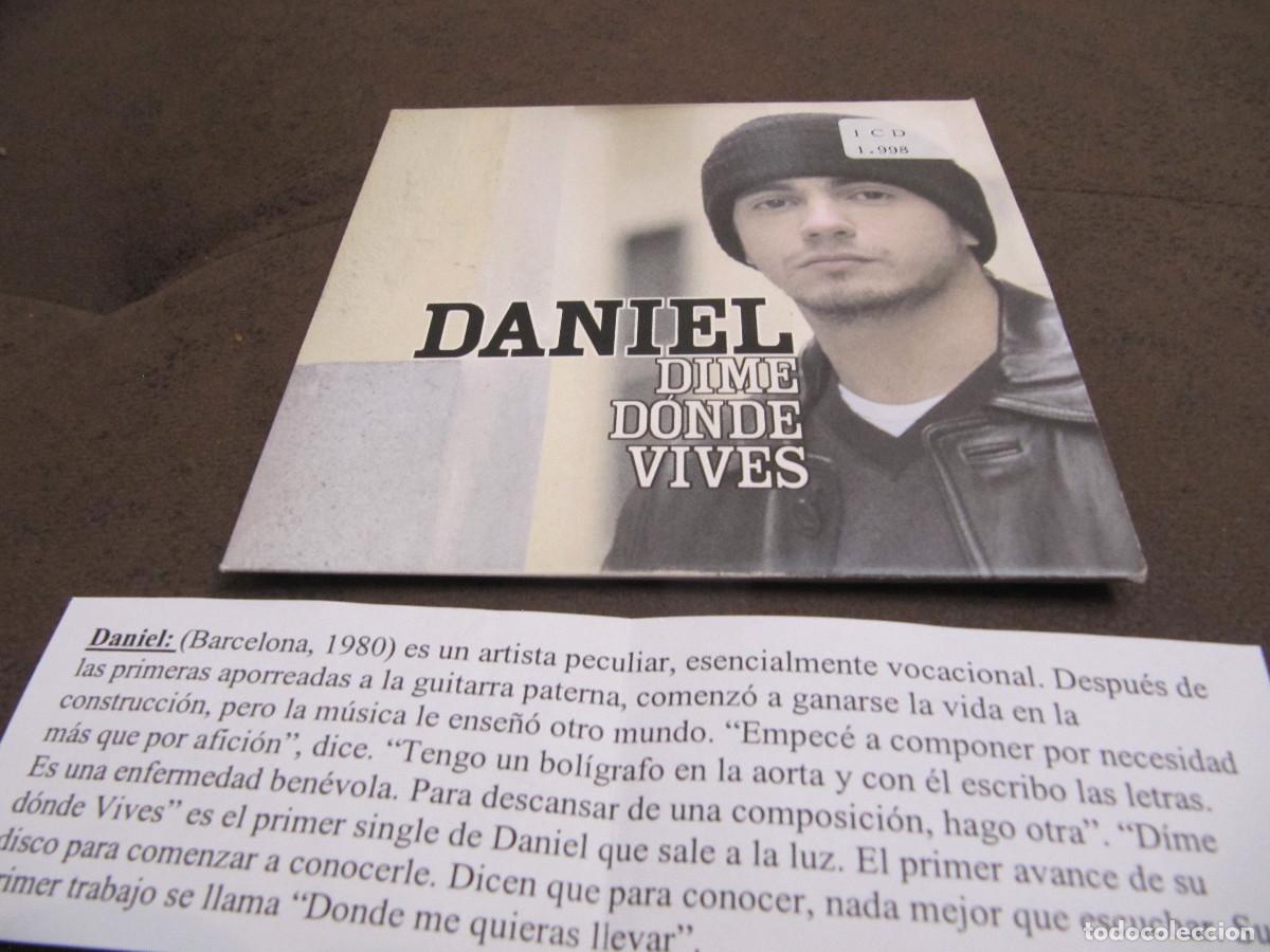 CDs de m&uacute;sica: DANIEL DIME DONDE VIVES CD SINGLE CADENA 100 - Foto 1