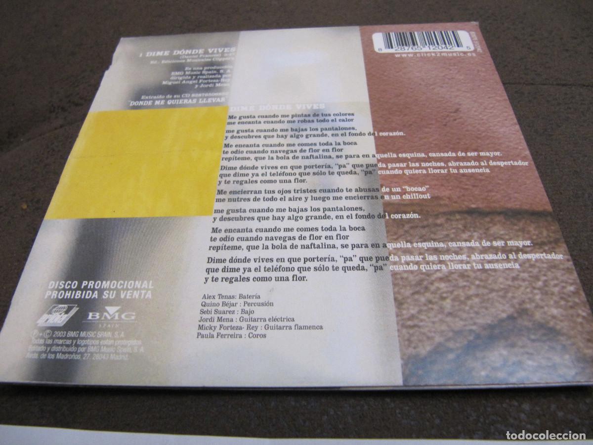CDs de m&uacute;sica: DANIEL DIME DONDE VIVES CD SINGLE CADENA 100 - Foto 2