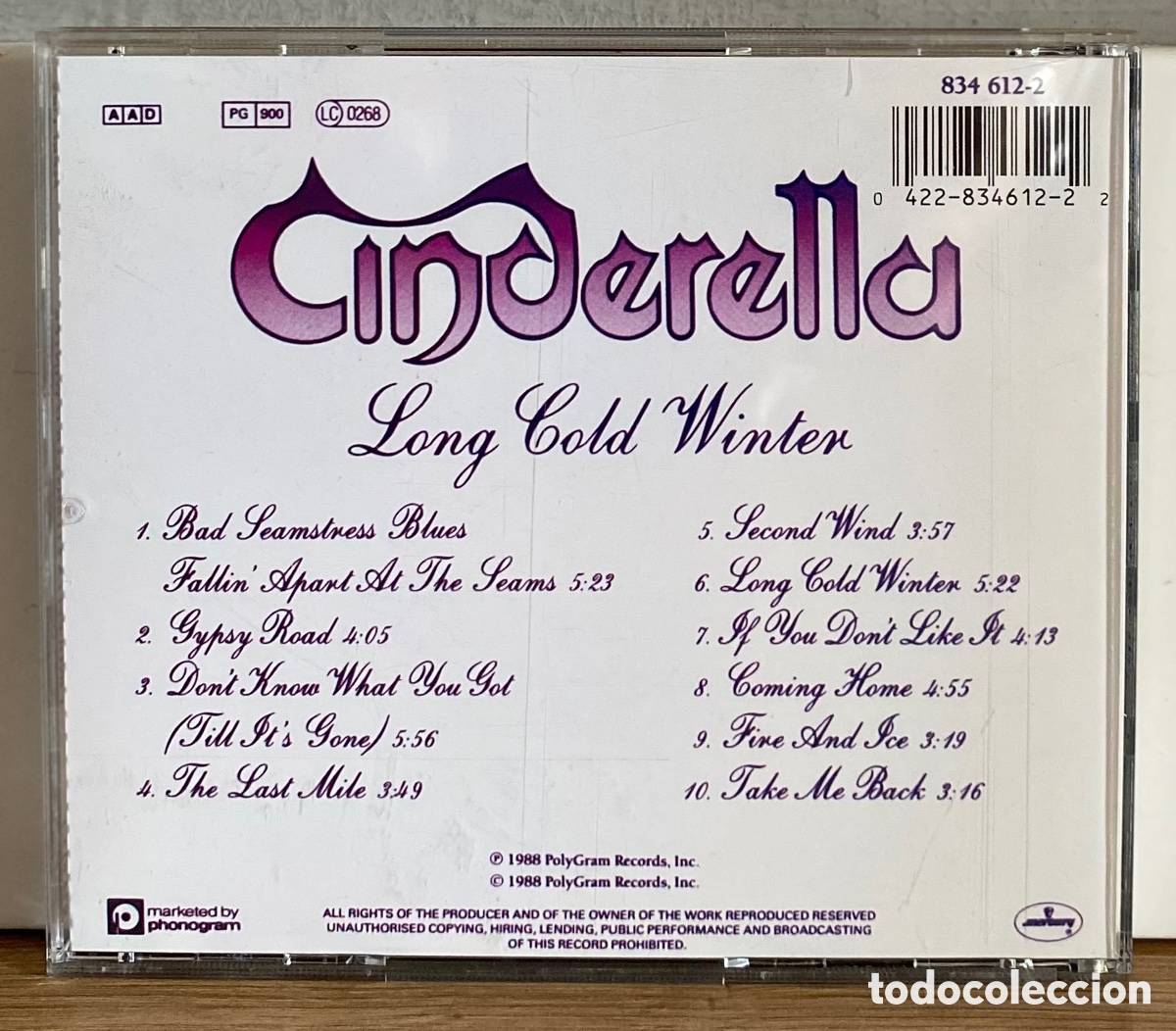 CDs de m&uacute;sica: Cinderella. Long Cold Winter. 1988. Cd - Foto 2