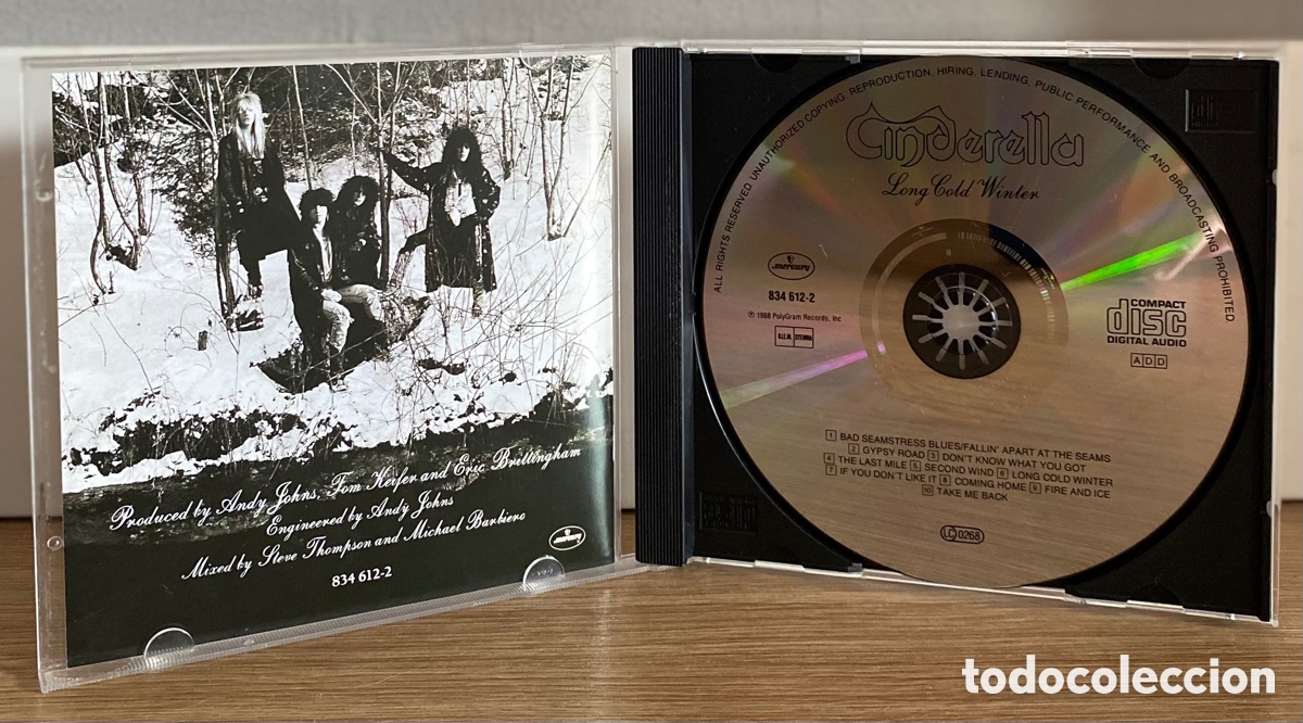 CDs de m&uacute;sica: Cinderella. Long Cold Winter. 1988. Cd - Foto 3
