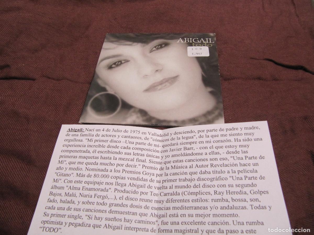 CDs de m&uacute;sica: ABIGAIL Todo CD SINGLE CADENA 100 - Foto 1