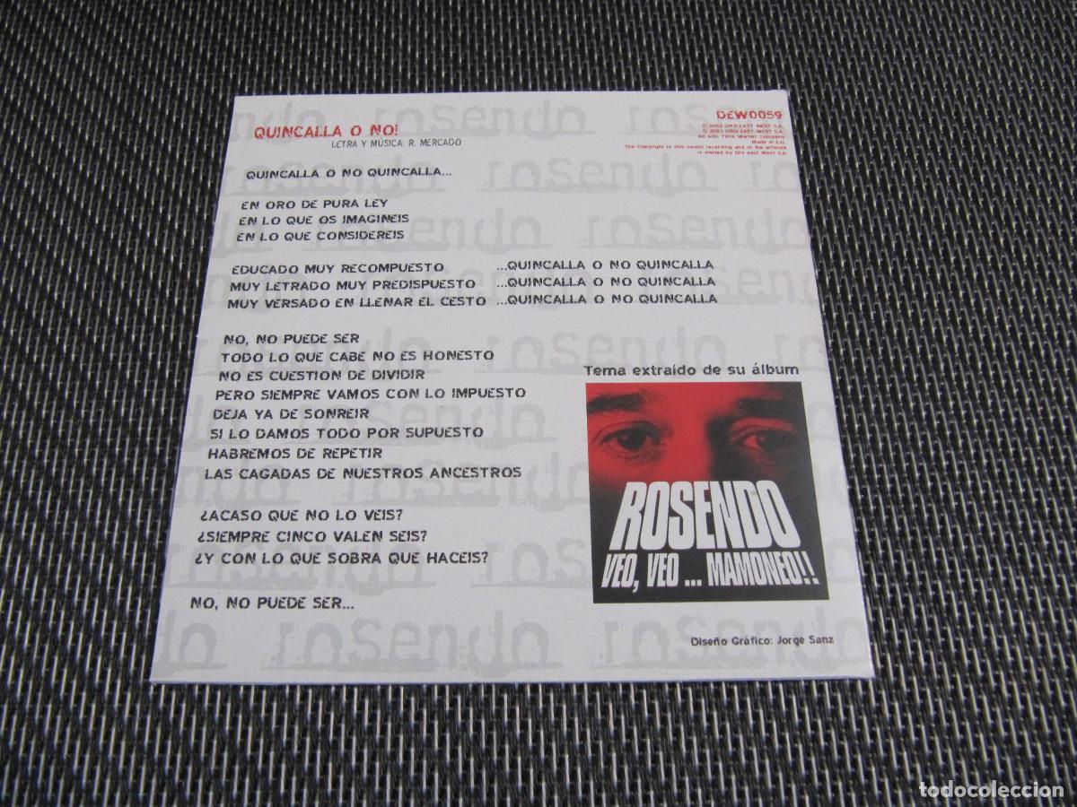 CDs de m&uacute;sica: ROSENDO MERCADO Quincalla - Foto 2