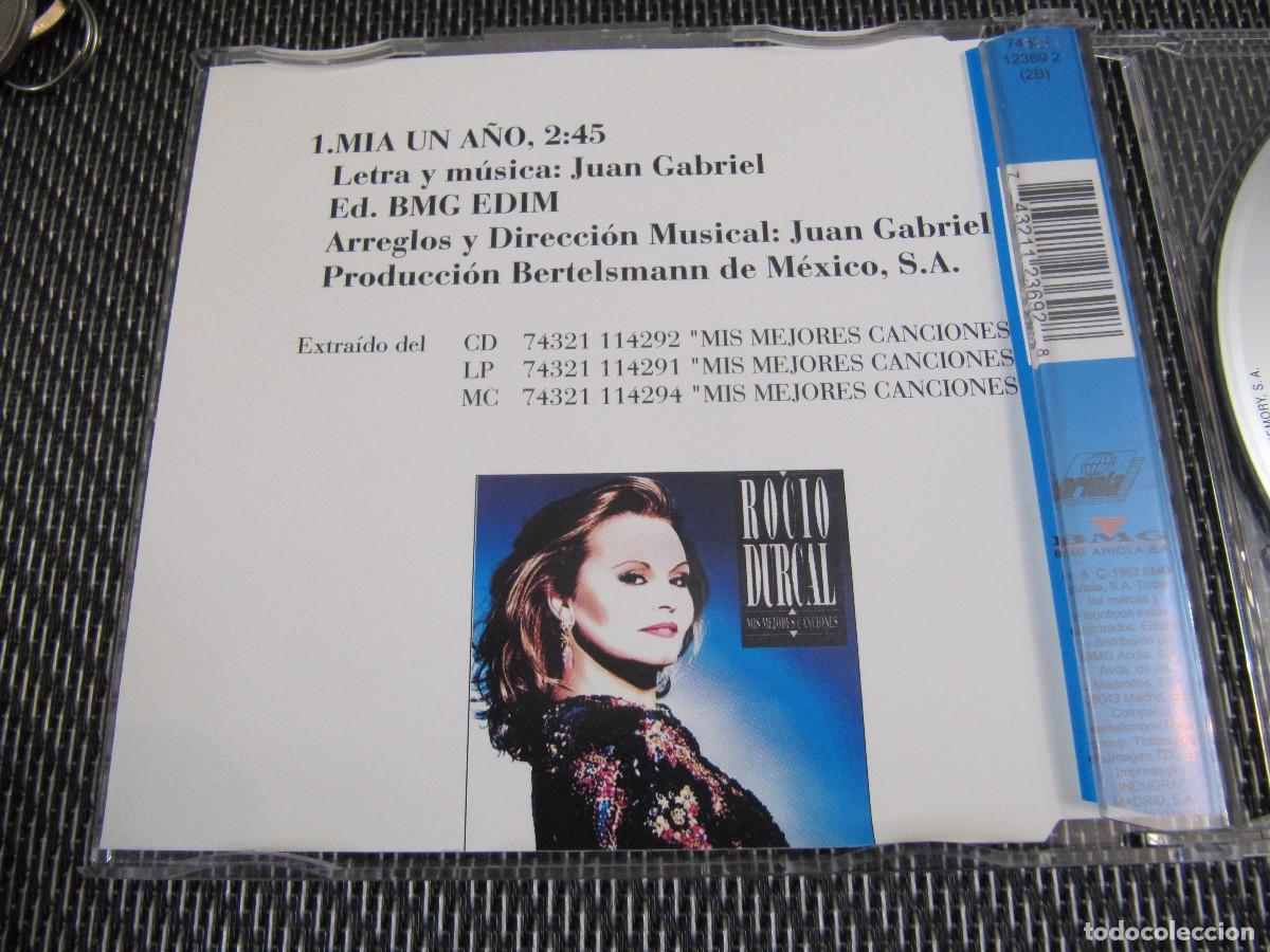 CDs de m&uacute;sica: ROCIO DURCAL - MIA UN A&Ntilde;O CD SINGLE - Foto 2