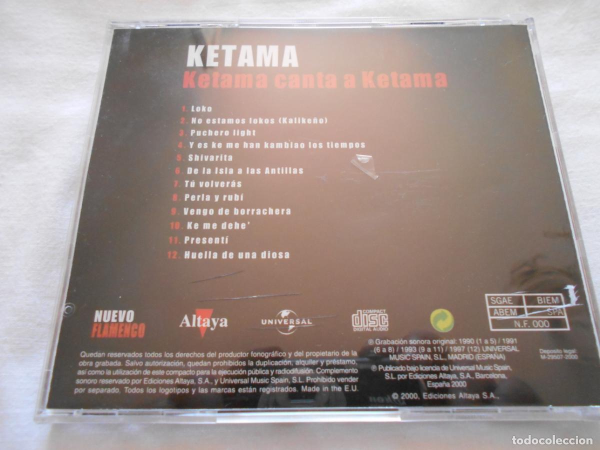 CDs de m&uacute;sica: KETAMA - KETAMA CANTA A KETAMA - 12 TEMAS - Foto 2