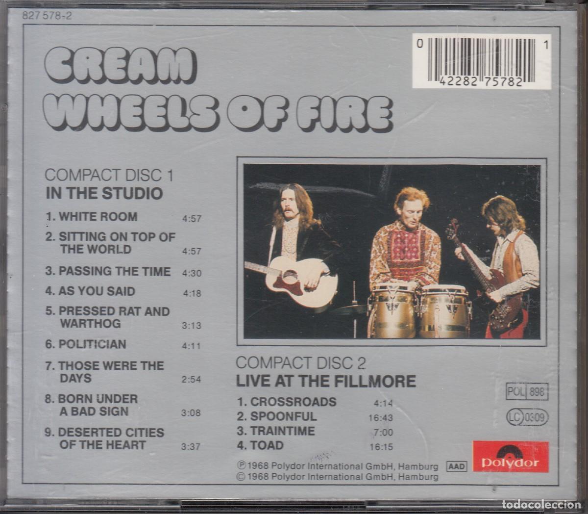 CDs de m&uacute;sica: CREAM WHEELS OF FIRE. 2 CD. - Foto 2