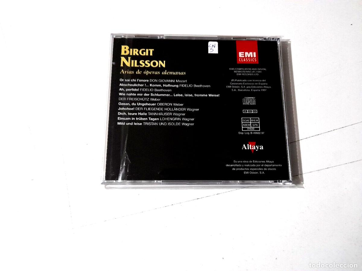 CDs de m&uacute;sica: BIRGIT NILSSON &rdquo;ESCENAS DE OPERAS ALEMANAS&rdquo; CD 10 TRACKS COMO NUEVO - Foto 2