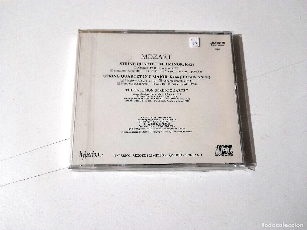 CDs de m&uacute;sica: THE SALOMON STRING QUARTET &rdquo;MOZART STRING QUARTETS D MINOR K421&rdquo; CD COMO NUEVO - Foto 2