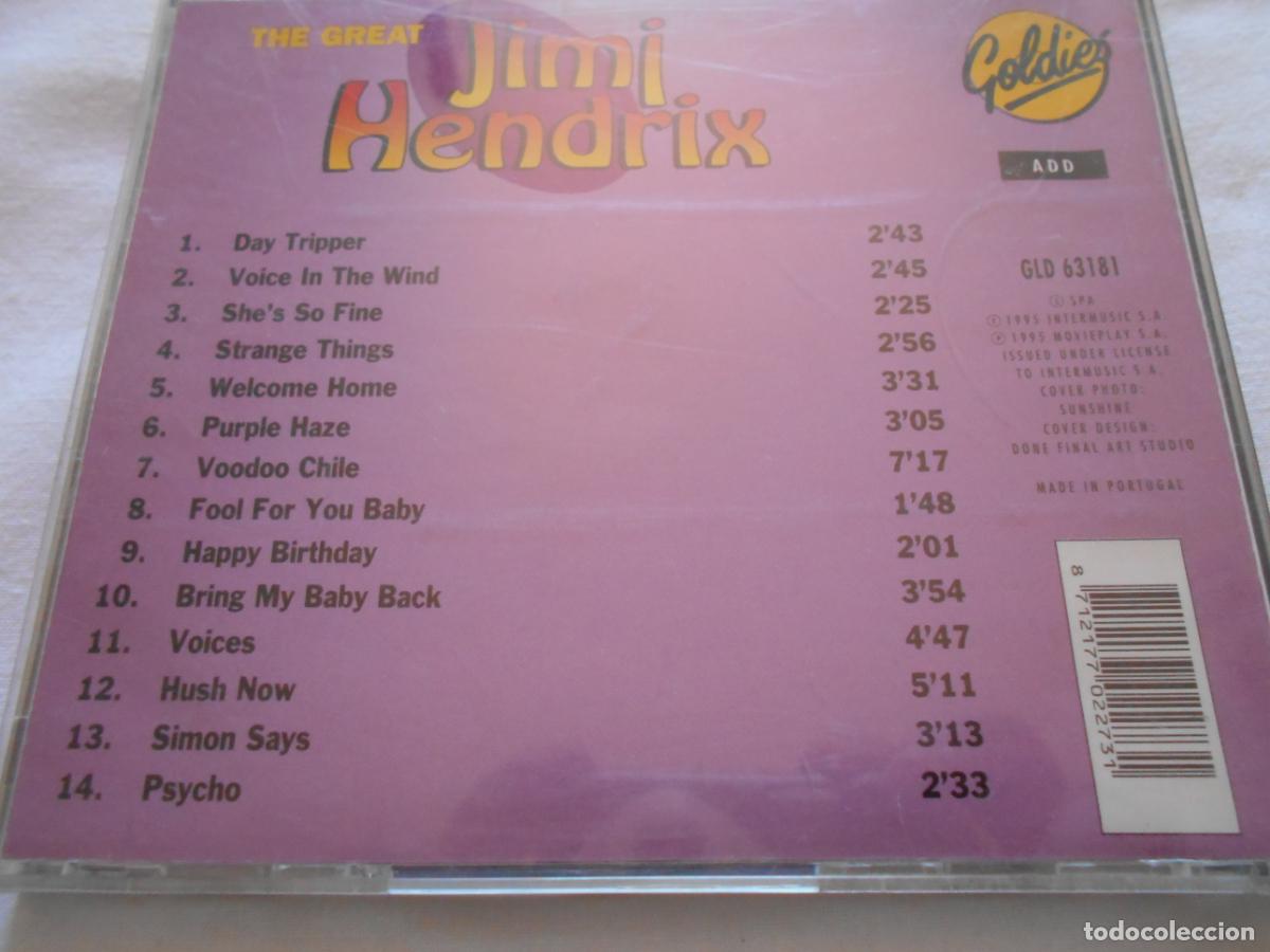 CDs de m&uacute;sica: CD JIMI HENDRIX // THE GREAT JIMI HENDRIX - Foto 2
