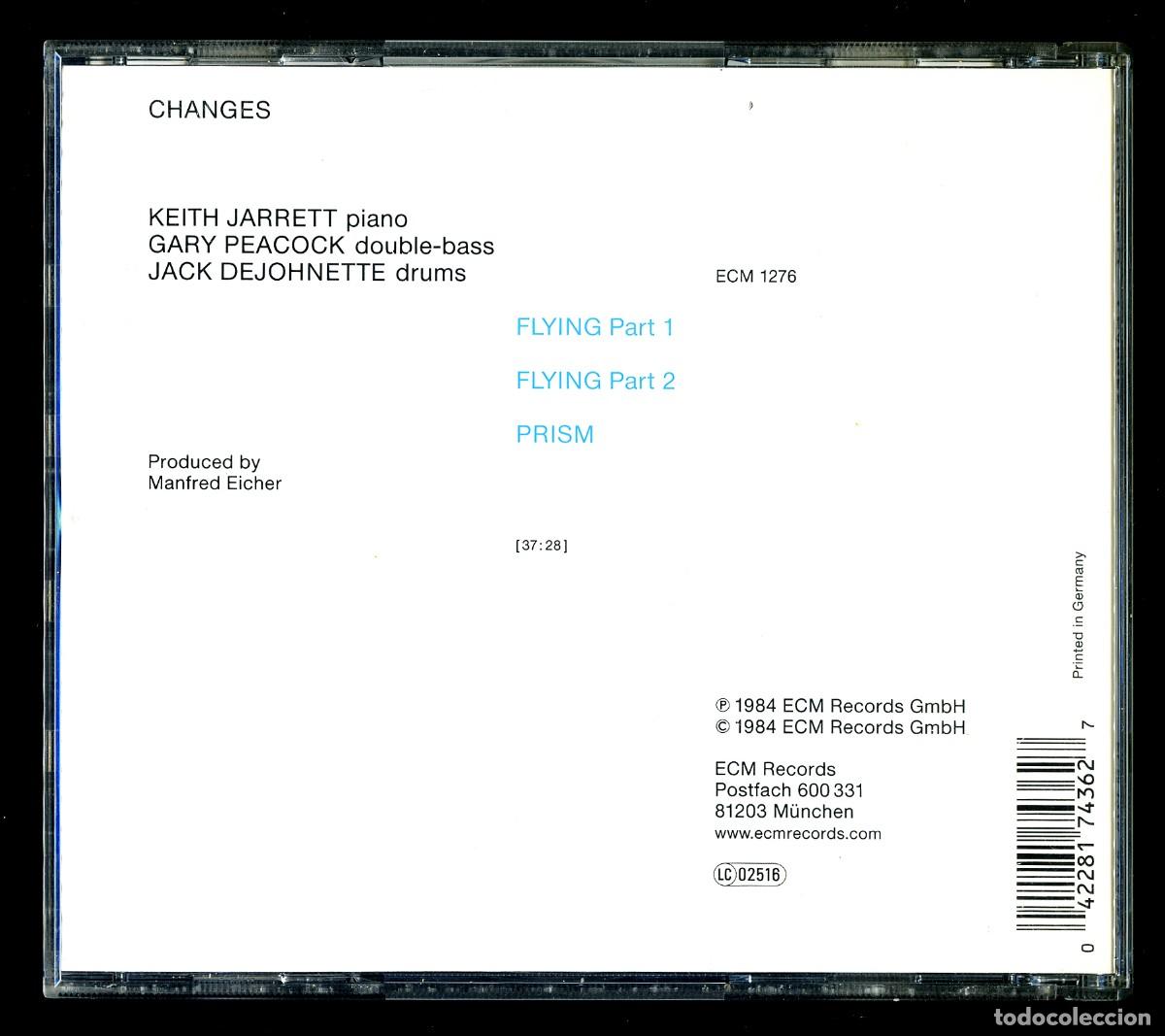 CDs de m&uacute;sica: KEITH JARRETT, GARY PEACOCK & JACK DEJOHNETTE - &rdquo;CHANGES&rdquo; CD - ECM 1985 - Foto 2