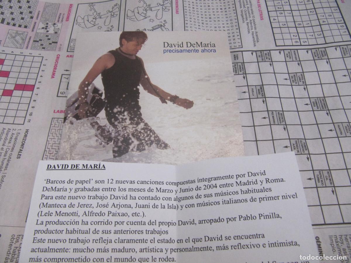 CDs de m&uacute;sica: DAVID DE MARIA - PRECISAMENTE AHORA ( CD SINGLE CADENA 100) - Foto 1