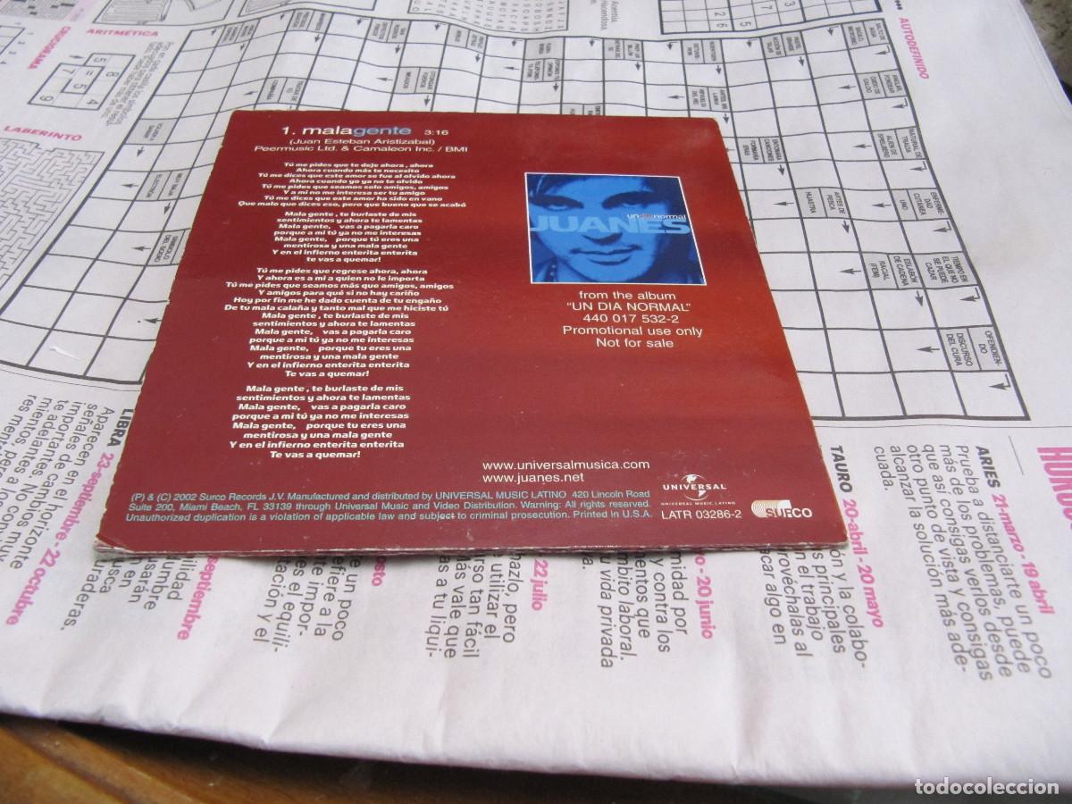 CDs de m&uacute;sica: JUANES - MALA GENTE ( CD SINGLE ) - Foto 2