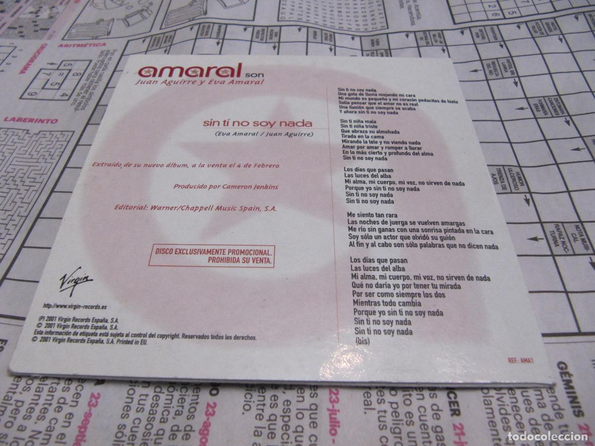 CDs de m&uacute;sica: Amaral. Sin ti no soy nada - Foto 2