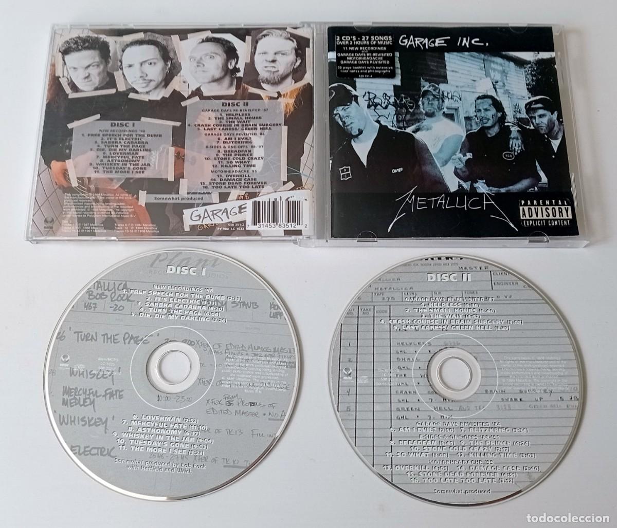 CDs de m&uacute;sica: DOBLE CD METALLICA - GARAGE INC. - Foto 2