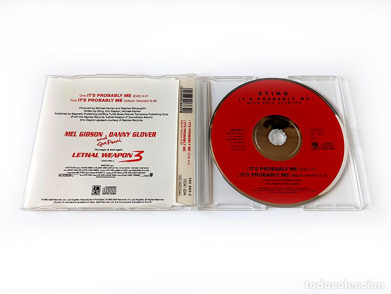 CDs de m&uacute;sica: STING ( & ERIC CLAPTON )  ITS PROBABLY ME  - LETHAL WEAPON 3 - 1.992 - Foto 2