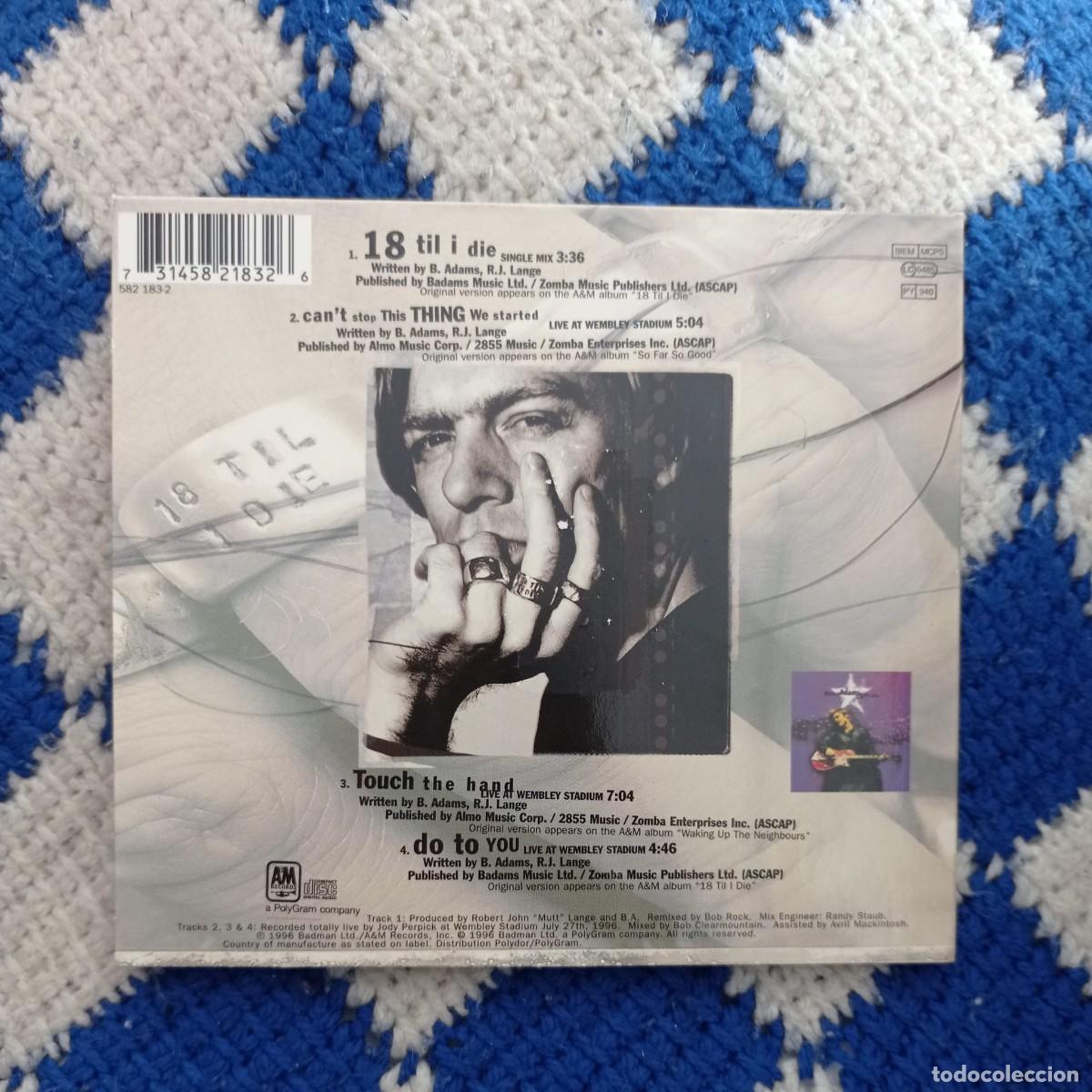 CDs de m&uacute;sica: 18 TIL I DIE - BRYAN ADAMS (SINGLE CD) - Foto 2