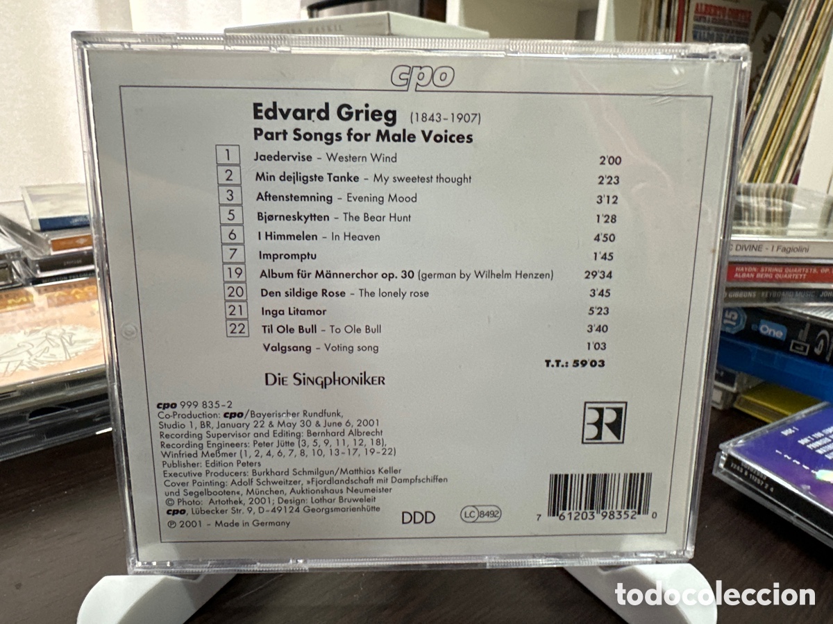 CDs de m&uacute;sica: Grieg - Singphoniker - Singphonic Grieg (CD, Album) - Foto 2