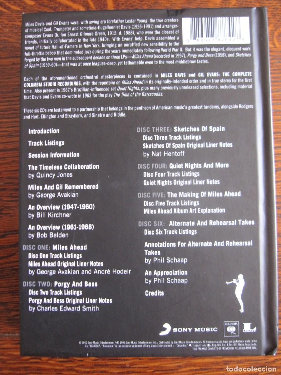 CDs de m&uacute;sica: MILES DAVIS - GIL EVANS The Complete Columbia Studio Recordings - Foto 2