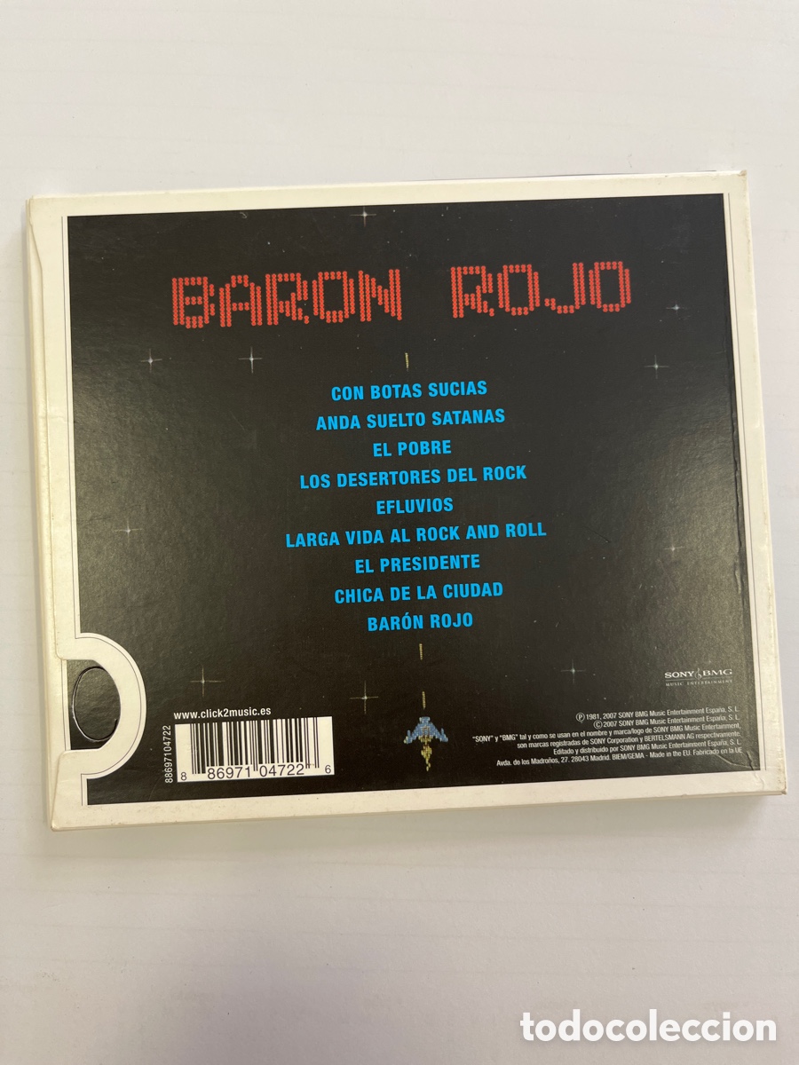 CDs de m&uacute;sica: Bar&oacute;n Rojo. Larga Vida Al Rock And Roll. CD 2007 - Foto 2
