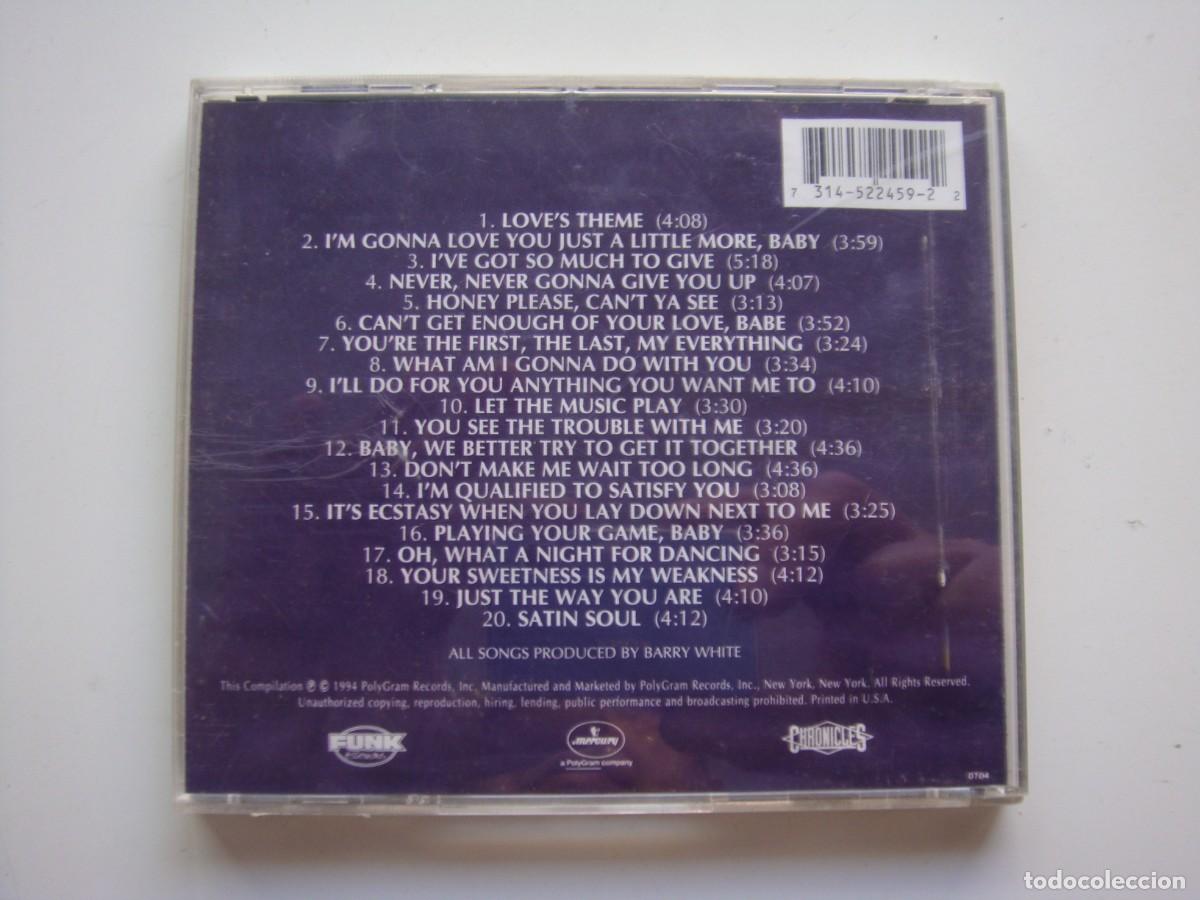CDs de m&uacute;sica: BARRY WHITE ALL-TIME GREATEST VHITR CD - Foto 3