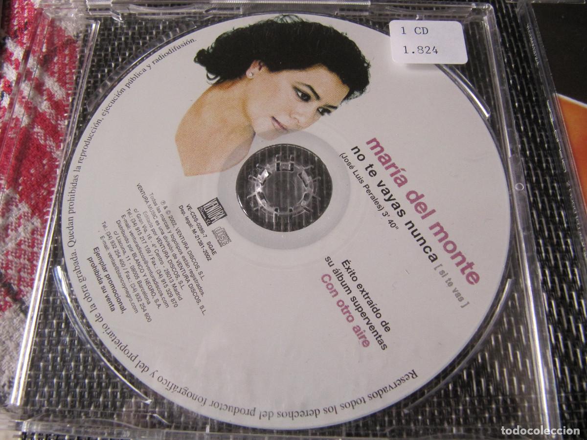 CDs de m&uacute;sica: MAR&Iacute;A DEL MONTE - NO TE VAYAS NUNCA - CD SINGLE - Foto 1