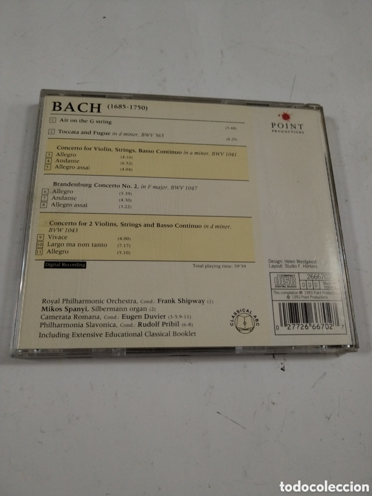 CDs de m&uacute;sica: Bach. Bradenburg Concerto N&ordm; 2. CD - Foto 2