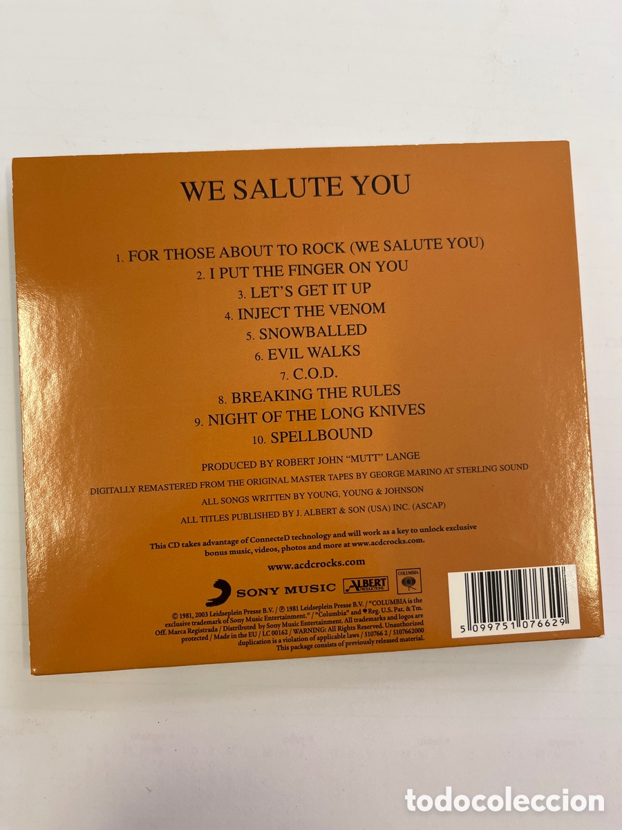 CDs de m&uacute;sica: AC/DC - For Those About To Rock. CD - Foto 2
