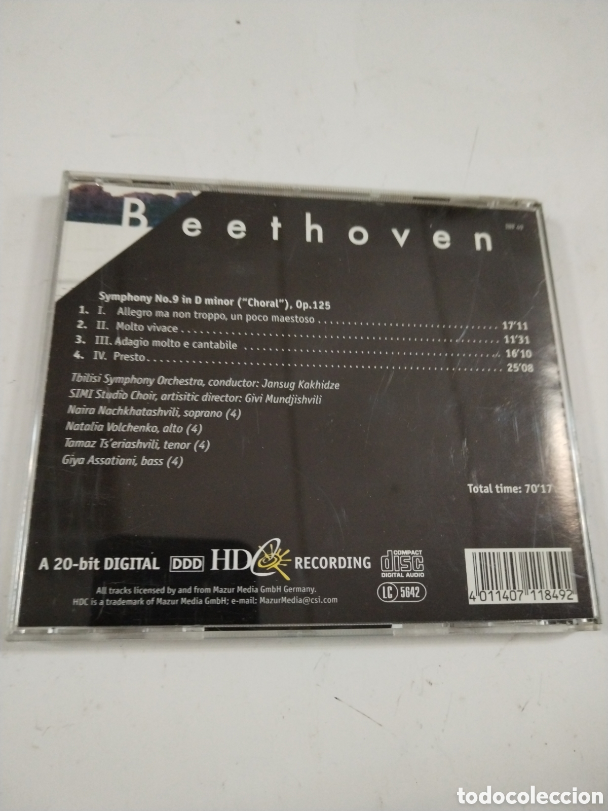 CDs de m&uacute;sica: BEETHOVEN. Symphony N&ordm;9 in D minor CD - Foto 2