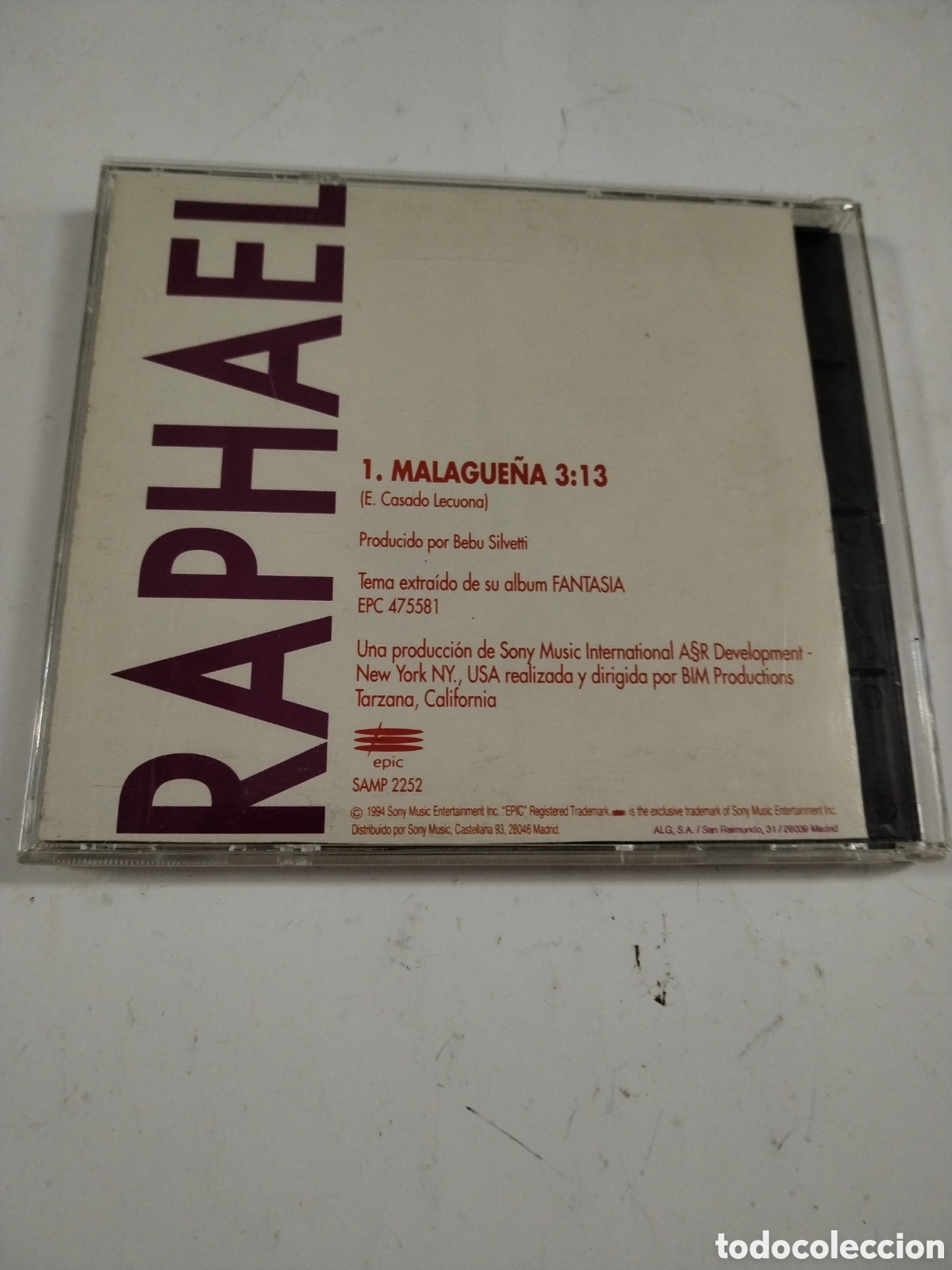 CDs de m&uacute;sica: RAPHAEL. Malague&ntilde;a. CD - Foto 2