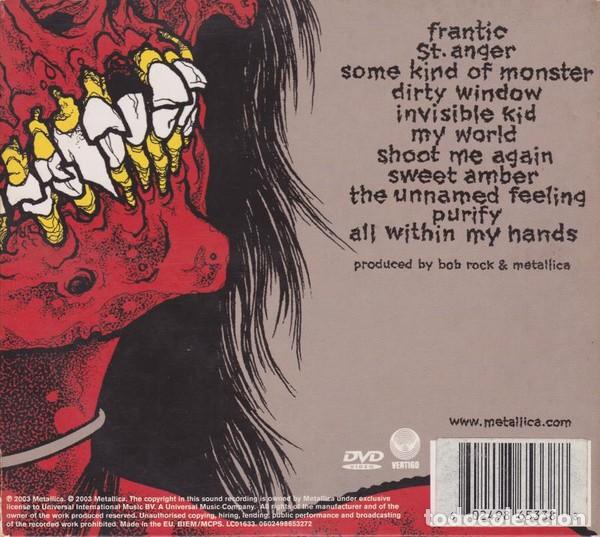 CDs de m&uacute;sica: Metallica &ndash; St. Anger - CD + DVD - Digipak - Foto 2