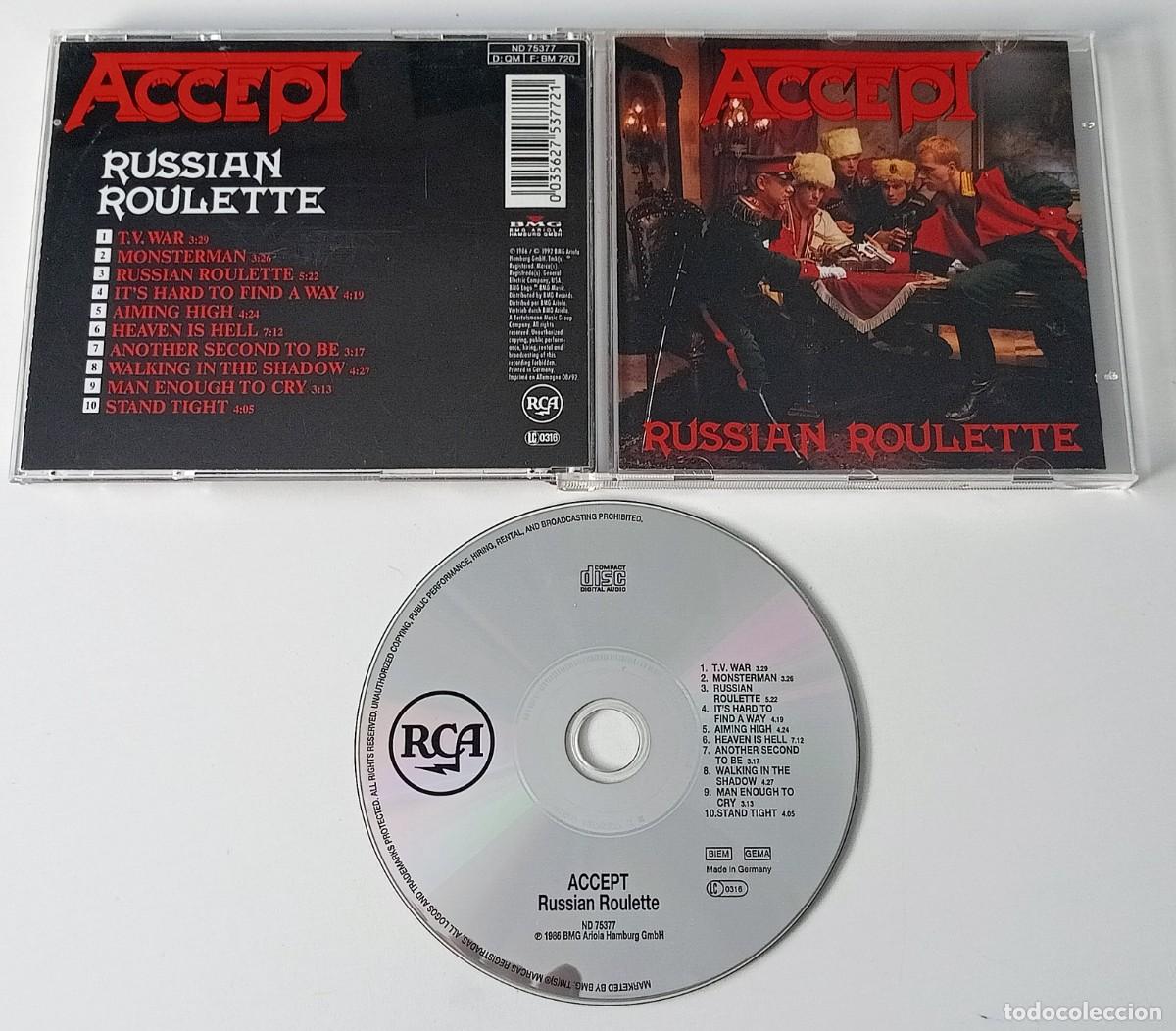 CDs de m&uacute;sica: CD ACCEPT - RUSSIAN ROULETTE - Foto 2