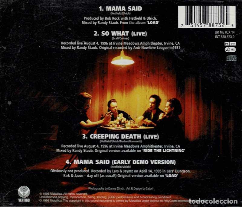 CDs de m&uacute;sica: Metallica - Mama Said. Part Two. CD - Foto 2