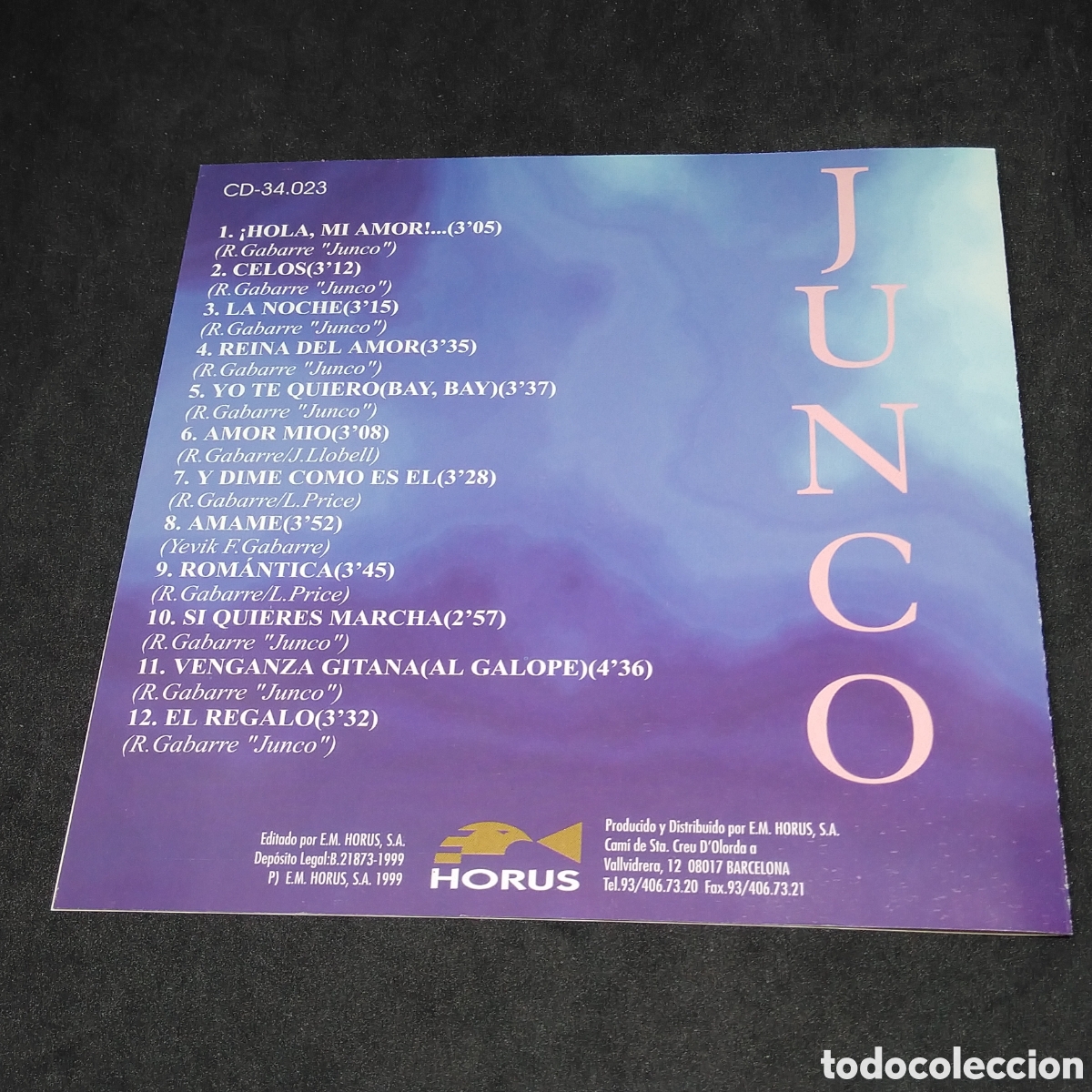 CDs de m&uacute;sica: JUNCO - 1999 - CD - DISCO VERIFICADO - JUNCO - Foto 4
