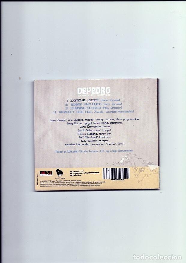 CDs de m&uacute;sica: DEPEDRO. Como el viento (cd ep 2009) - Foto 2
