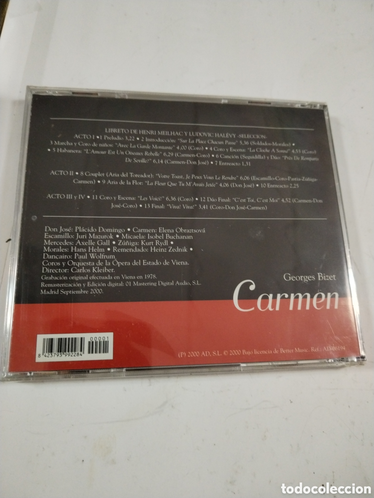 CDs de m&uacute;sica: HOMENAJE A LA OPERA. CARMEN. PRECINTADO. CD - Foto 2