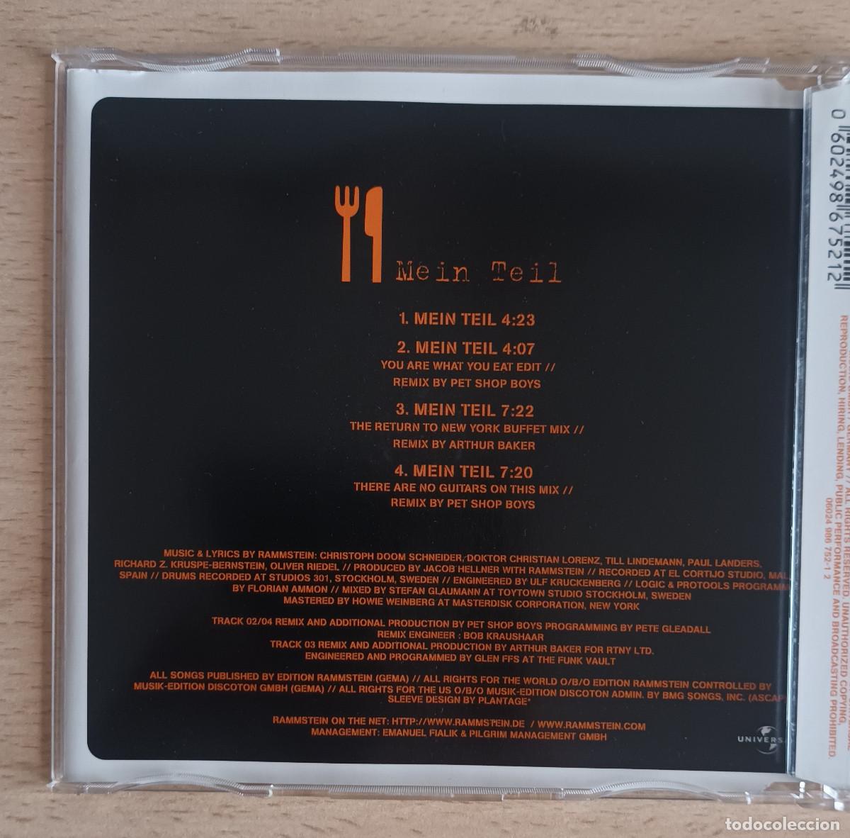 CDs de m&uacute;sica: RAMMSTEIN- Mein Teil (CD) Maxi Single - Foto 2