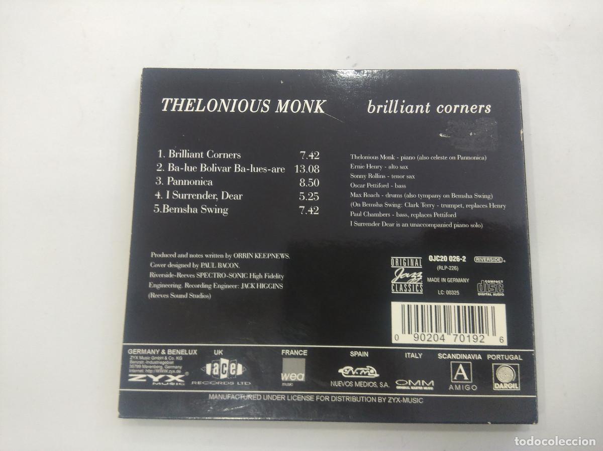 CDs de m&uacute;sica: THELONIOUS MONK/BRILLANT CORNERS/CD DIGIPACK. - Foto 3