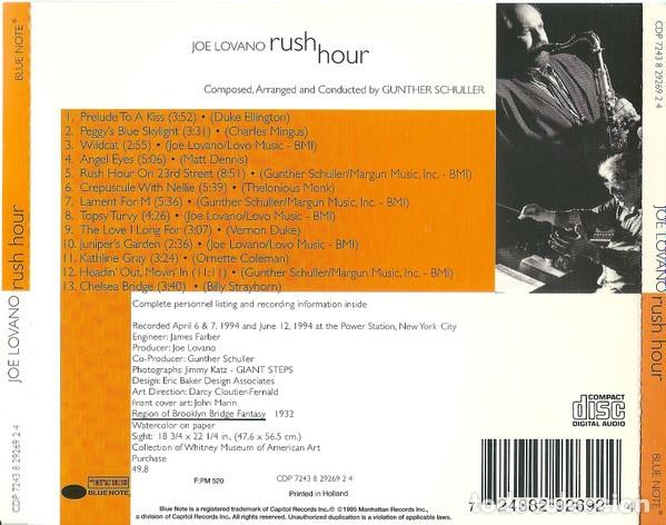 CDs de m&uacute;sica: Joe Lovano - Rush hour - Foto 2