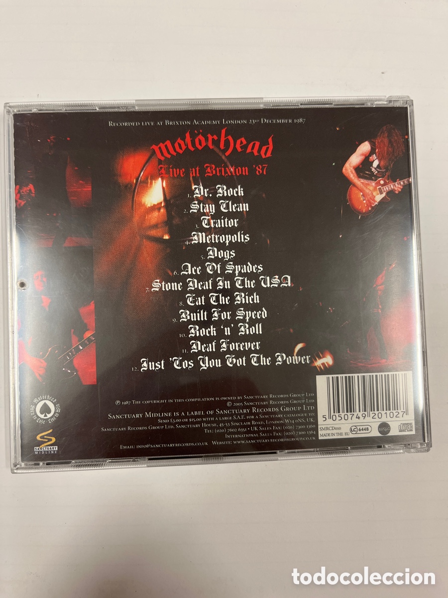 CDs de m&uacute;sica: Mot&ouml;rhead &ndash; Live At Brixton 87. CD - Foto 2