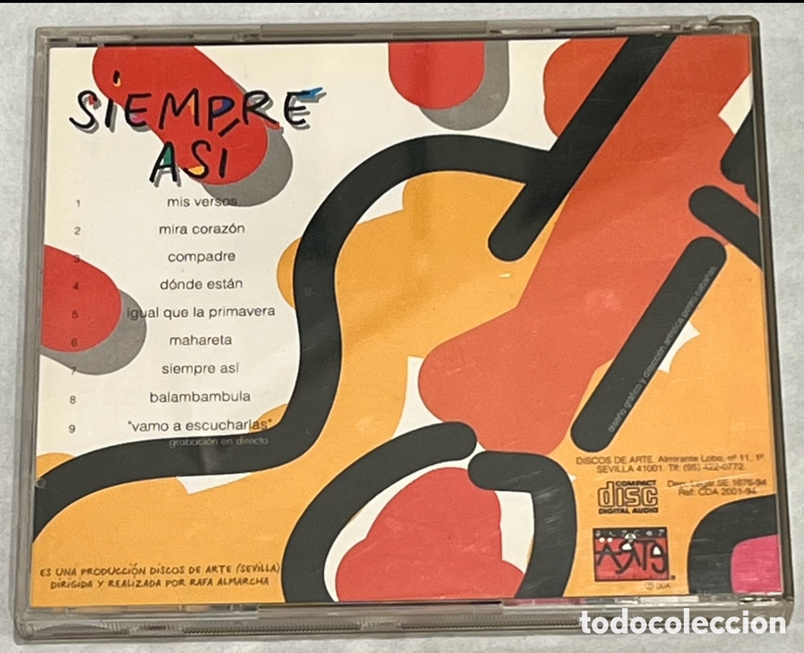 CDs de m&uacute;sica: CD. Siempre As&iacute;. &ldquo;Mahareta&rdquo;. 2001. - Foto 2