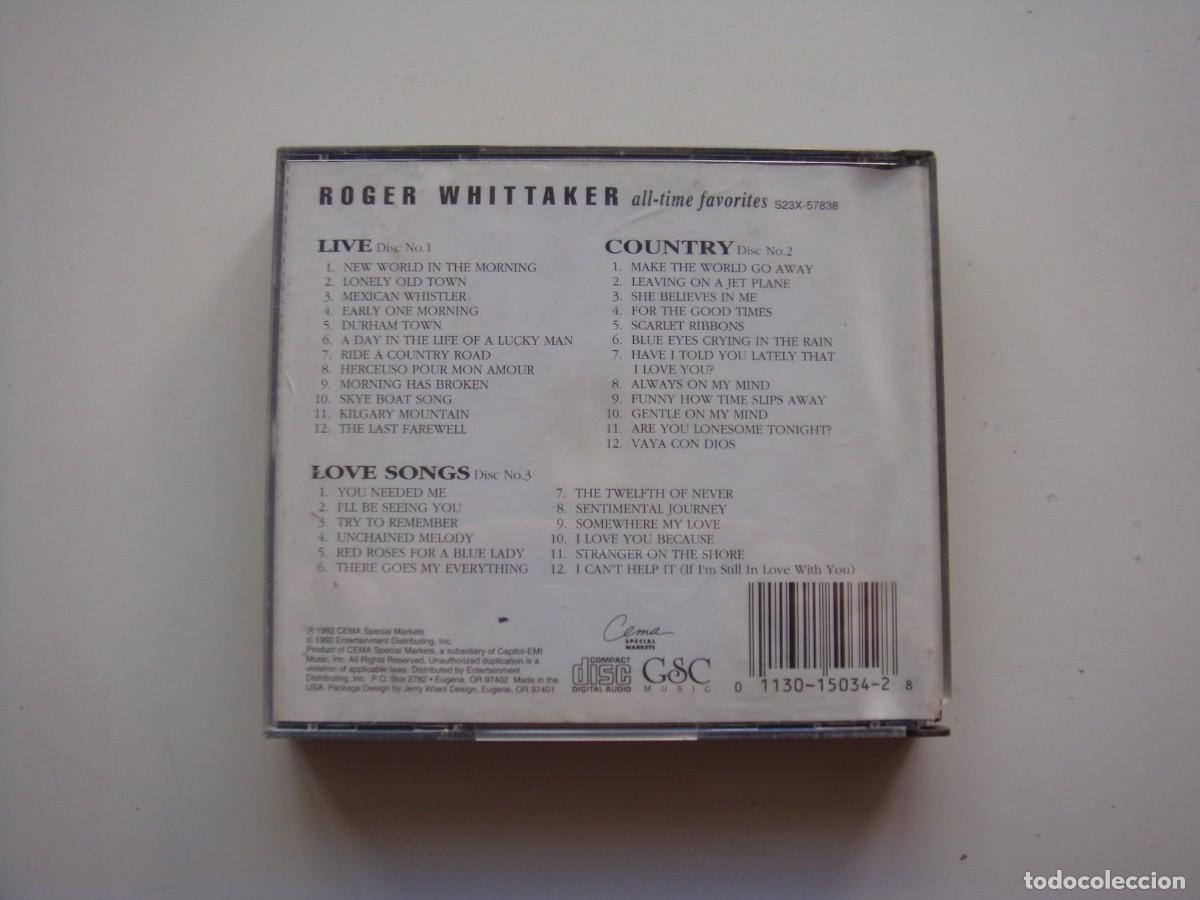 CDs de m&uacute;sica: ROGER WHITTAKER ALL-TIME SAVORITES 3 CD - Foto 4