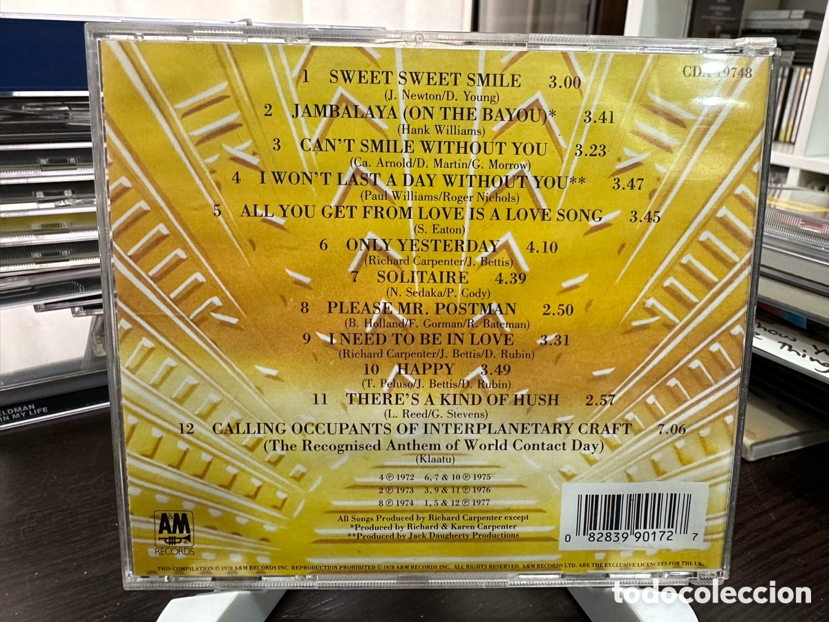 CDs de m&uacute;sica: Carpenters - The Singles 1974-1978 (CD, Comp) - Foto 2