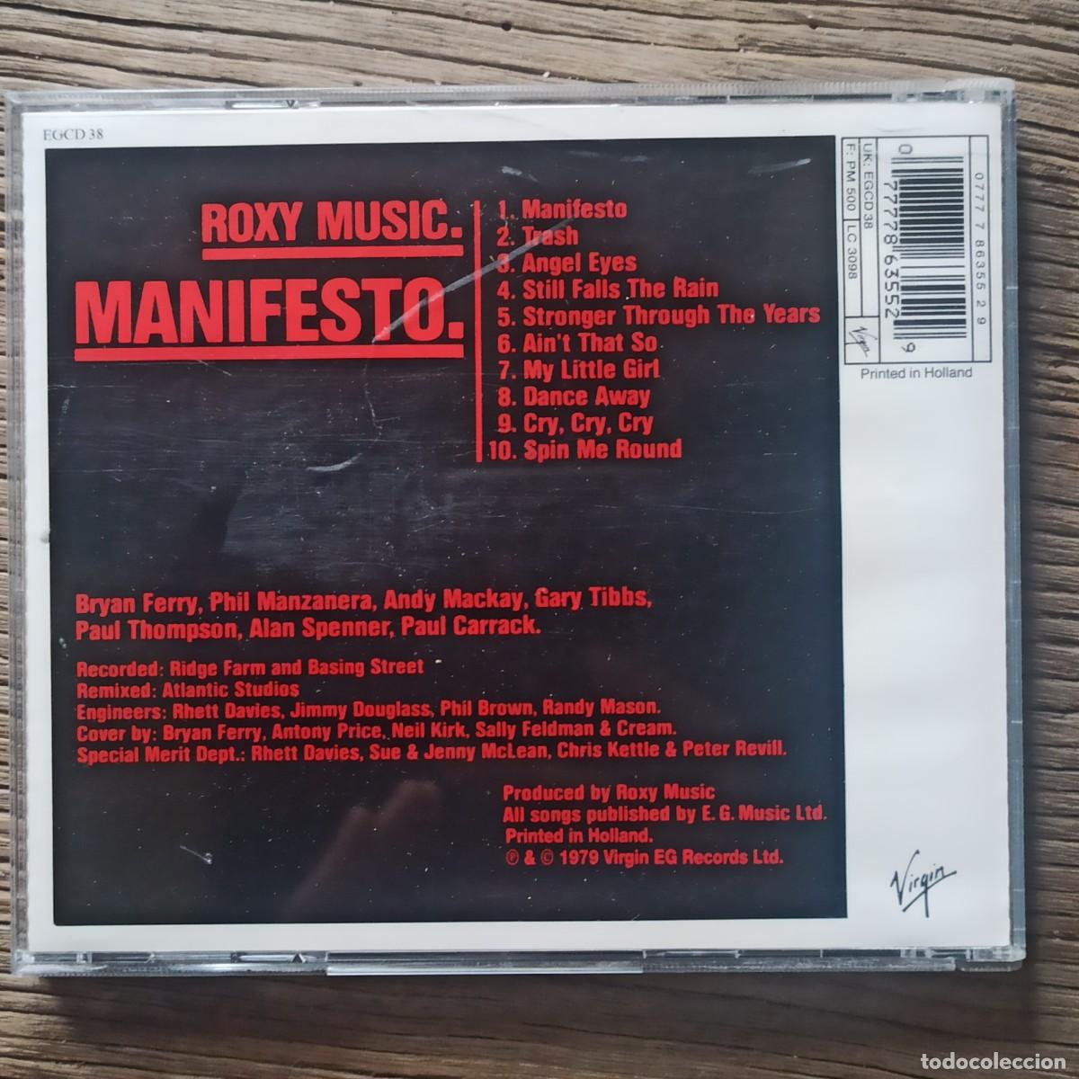 CDs de m&uacute;sica: CD Roxy Music &ndash; Manifesto - Foto 2