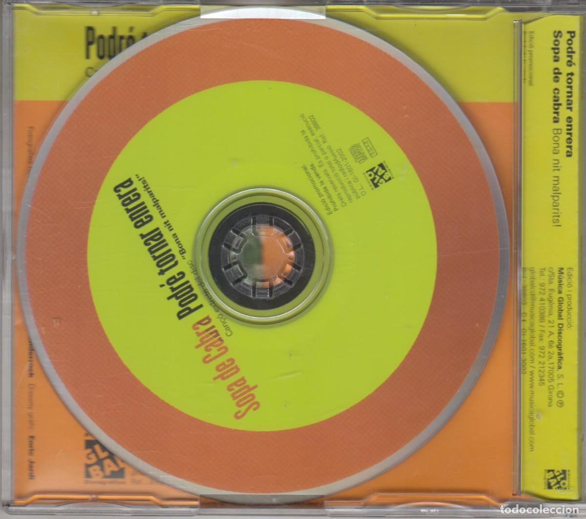 CDs de m&uacute;sica: Sopa de Cabra cd single Podr&eacute; tornar enrera 2002 - Foto 2