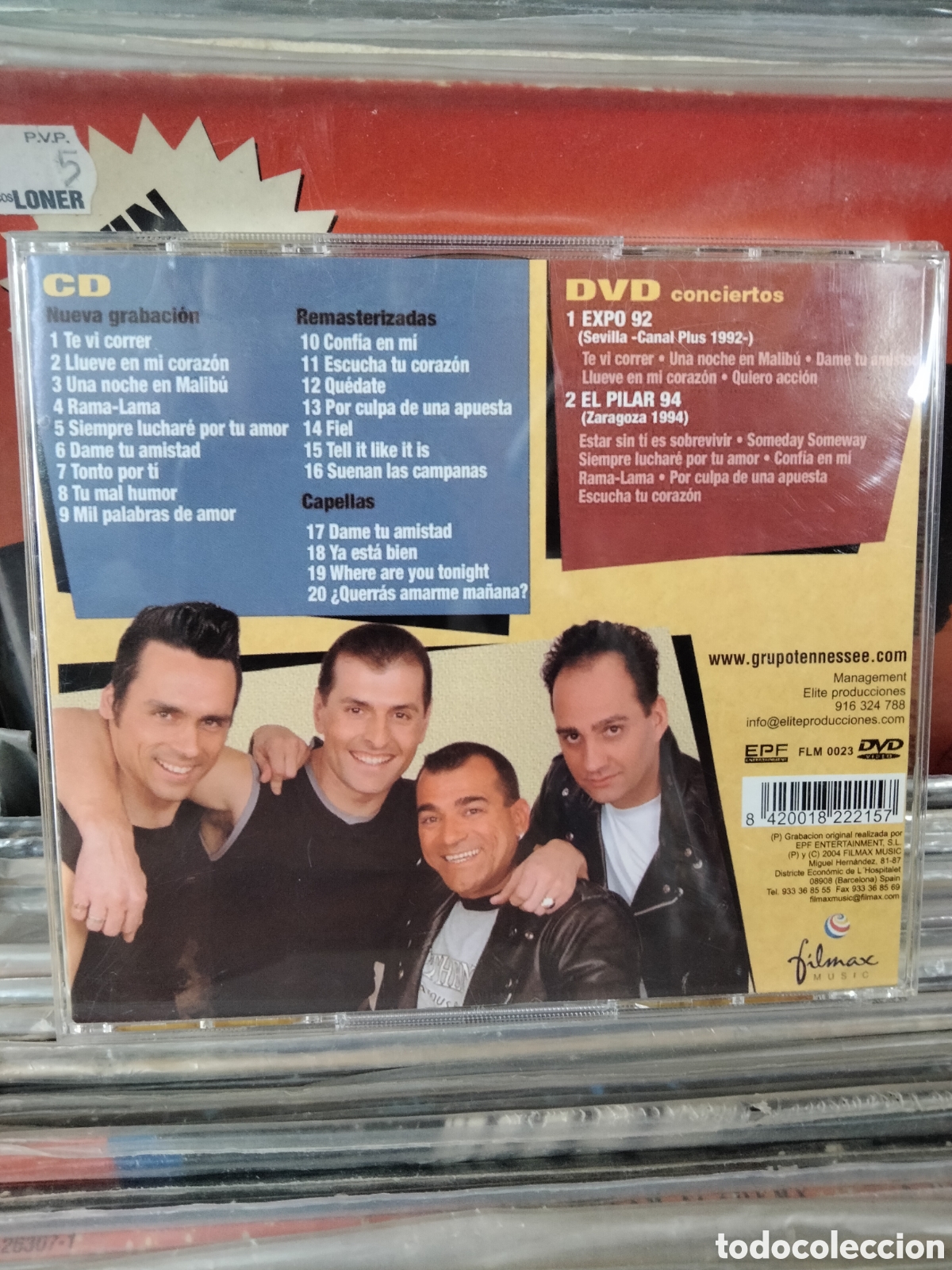 CDs de m&uacute;sica: Tennessee el regreso cd y dvd - Foto 2