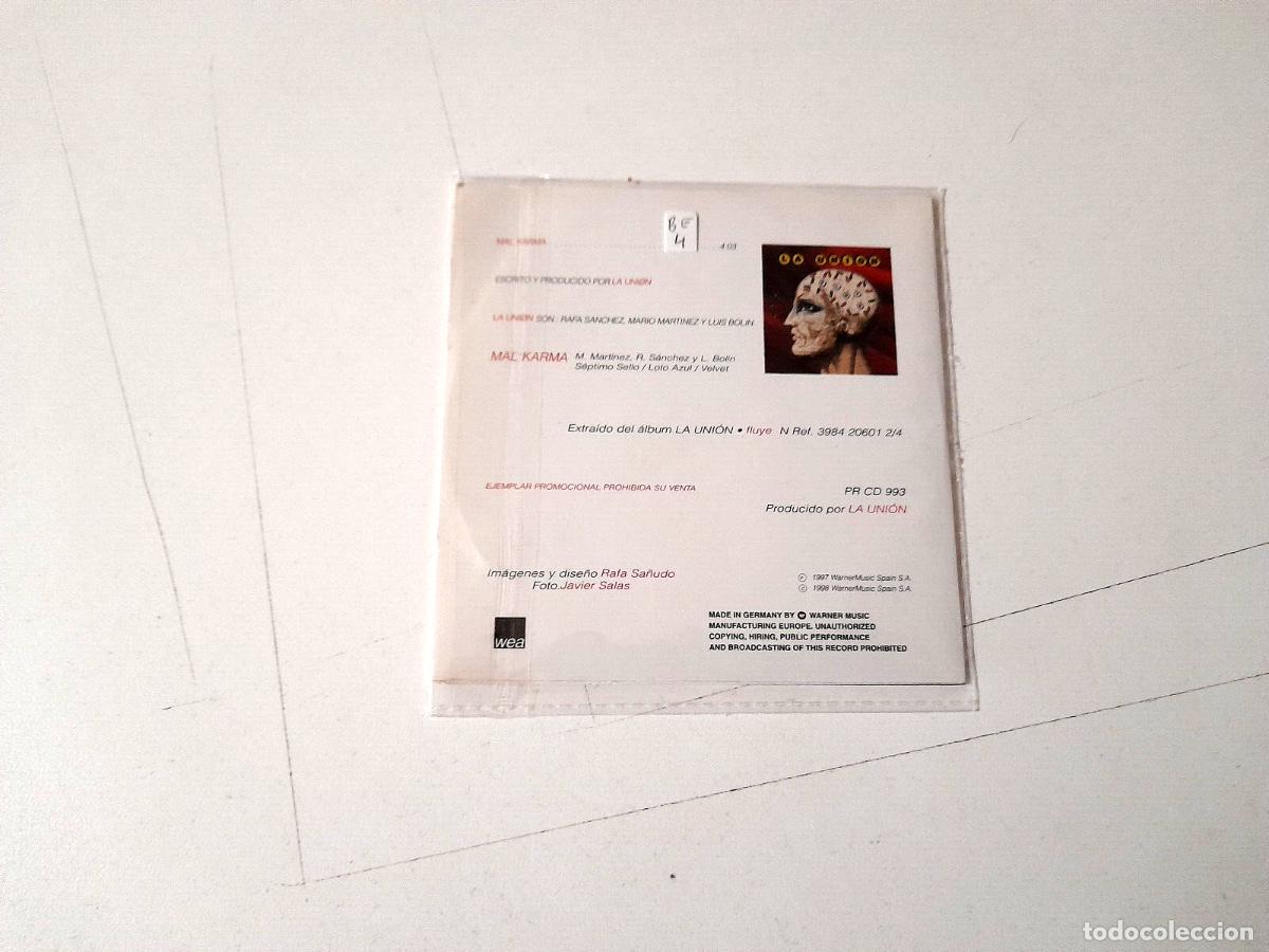 CDs de m&uacute;sica: LA UNION &rdquo;MAL KARMA&rdquo; CD SINGLE 1 TRACKS - Foto 2