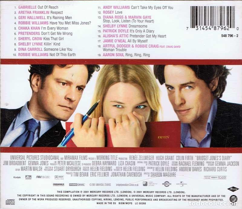 CDs de m&uacute;sica: BSO. Bridget Jones Diary. CD - Foto 2