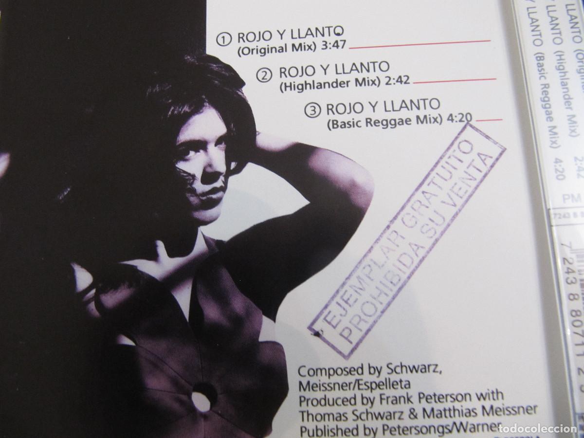 CDs de m&uacute;sica: PRINCESSA - ROJO Y LLANTO (3 VERSIONES) (CD SINGLE PROMO ) - Foto 2