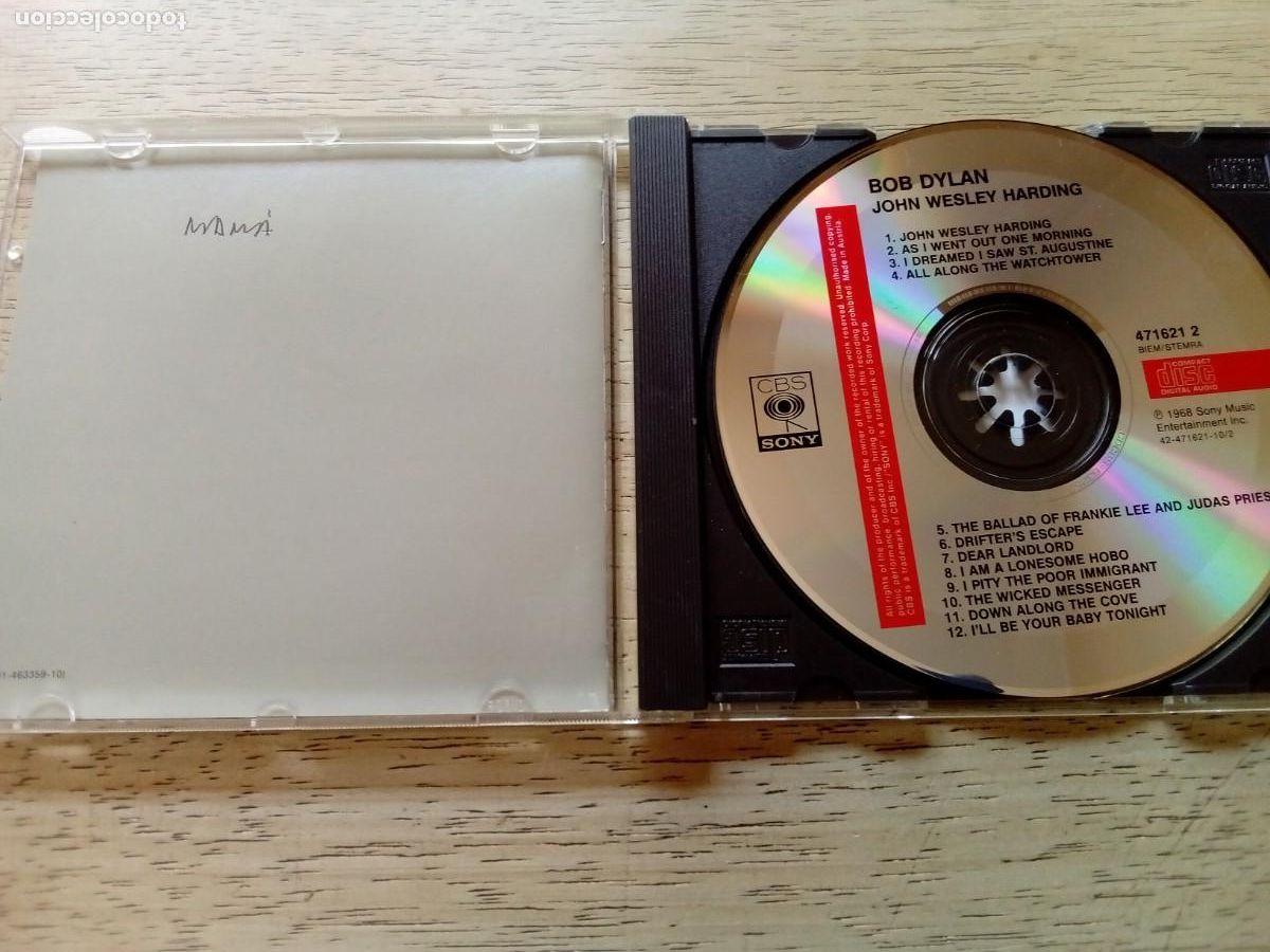 CDs de m&uacute;sica: Bob Dylan. John Wesley Harding. CD - Foto 3